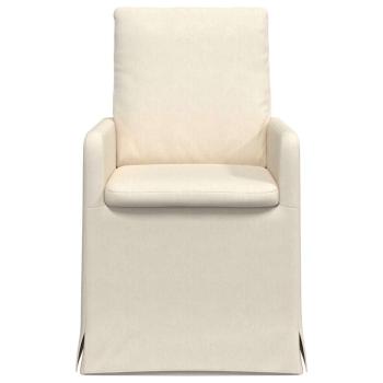 Esszimmerstühle 2 pcs Beige 57 x 67 x 98 cm Leinen