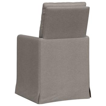 Esszimmerstühle 2 pcs Taupe 57 x 67 x 98 cm Stoff