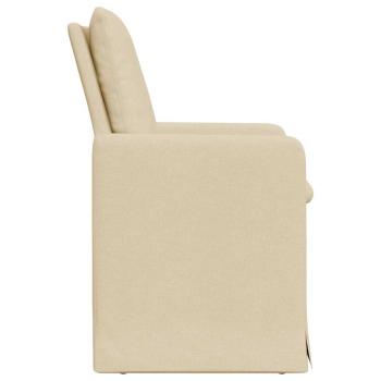 ARDEBO.de - Esszimmerstühle 2 pcs Creme 57 x 67 x 98 cm Stoff