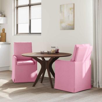 Esszimmerstühle 2 pcs Rosa 57 x 67 x 98 cm Stoff
