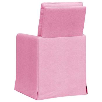 Esszimmerstühle 2 pcs Rosa 57 x 67 x 98 cm Stoff