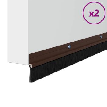Aufsteck Türbürstendichtungen 2 pcs Braun 100 cm