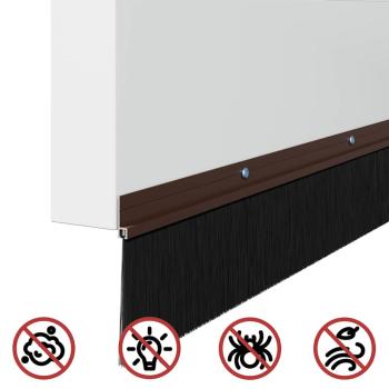 Aufsteck Türbürstendichtungen 2 pcs Braun 100 cm