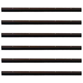 Aufsteck Türbürstendichtungen 6 pcs Braun 100 cm