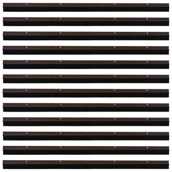 Aufsteck Türbürstendichtungen 12 pcs Braun 100 cm