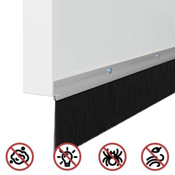 Aufsteck Türbürstendichtungen 12 pcs Silber 100 cm