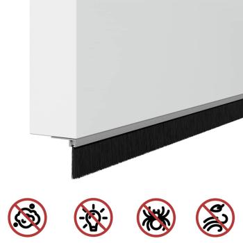 Aufsteck Türbürstendichtungen 2 pcs Silber 100 cm