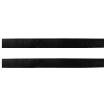 Aufsteck Türbürstendichtungen 2 pcs Silber 100 cm