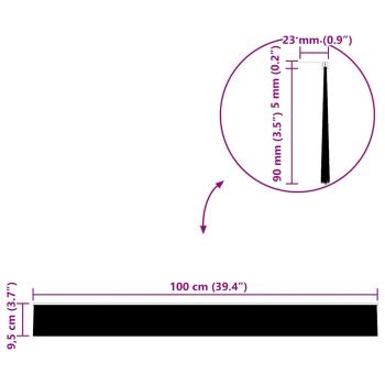 Aufsteck Türbürstendichtungen 2 pcs Silber 100 cm