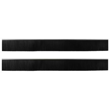 Aufsteck Türbürstendichtungen 2 pcs Silber 100 cm