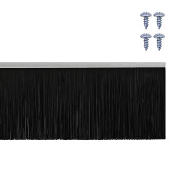 Aufsteck Türbürstendichtungen 2 pcs Silber 100 cm