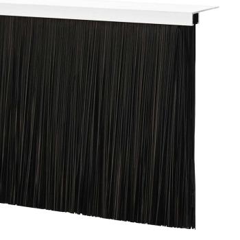 Aufsteck Türbürstendichtungen 2 pcs Silber 100 cm