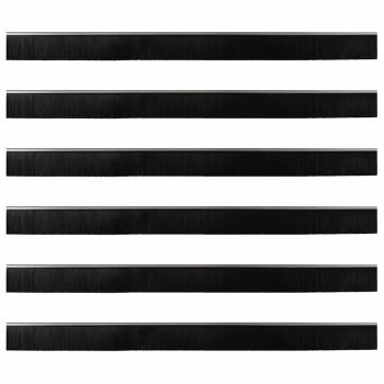 Aufsteck Türbürstendichtungen 6 pcs Silber 100 cm