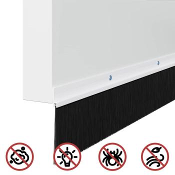 Aufsteck Türbürstendichtungen 2 pcs Weiß 100 cm