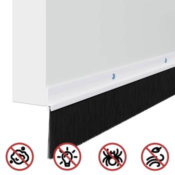 Aufsteck Türbürstendichtungen 6 pcs Weiß 100 cm