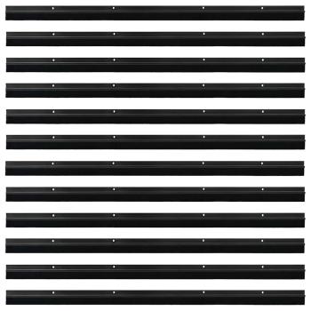Aufsteck Türbürstendichtungen 12 pcs Schwarz 100 cm