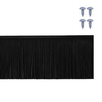 Aufsteck Türbürstendichtungen 6 pcs Schwarz 100 cm