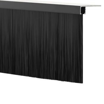 Aufsteck Türbürstendichtungen 12 pcs Schwarz 100 cm