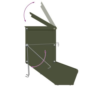 Kaninchenfütterer Olive Grün 12,5 x 26 x 28,5 cm