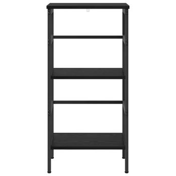 Bücherregal Schwarz Eichen-Optik 40 x 29,5 x 81 cm