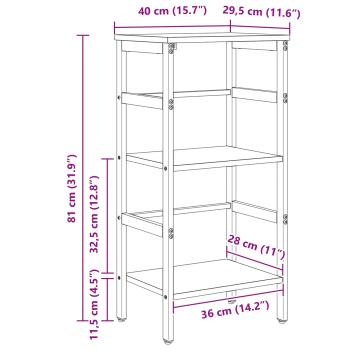 Bücherregal Altholz 40 x 29,5 x 81 cm Holzwerkstoff