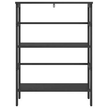 Bücherregal Schwarz Eichen-Optik 60 x 29,5 x 81 cm