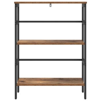 Bücherregal 2 Ebenen 60 x 29,5 x 81 cm Holzwerkstoff Altholz