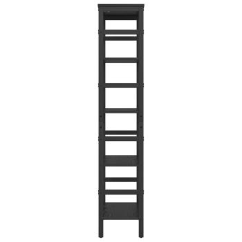 Bücherregal Schwarz Eichen-Optik 60 x 29,5 x 149 cm