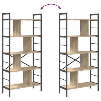 Bücherregal Sonoma-Eiche 75 x 30 x 156 cm Holzwerkstoff