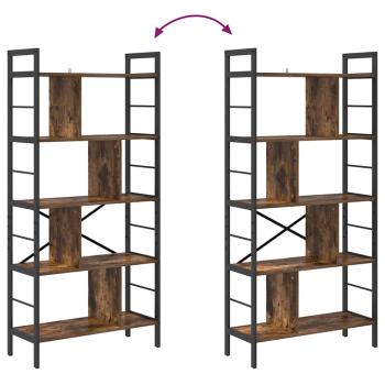 Bücherregal Geräucherte Eiche 75 x 30 x 156 cm Holzwerkstoff