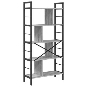 Bücherregal Graues Sonoma 75 x 30 x 156 cm Holzwerkstoff