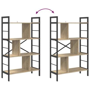 Bücherregal Sonoma-Eiche 75 x 30 x 123,5 cm Holzwerkstoff