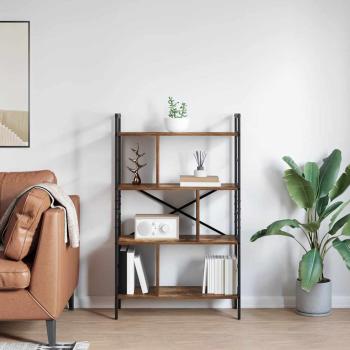 Bücherregal Geräucherte Eiche 75 x 30 x 123,5 cm Holzwerkstoff