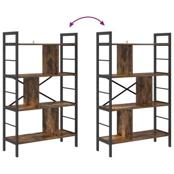 Bücherregal Geräucherte Eiche 75 x 30 x 123,5 cm Holzwerkstoff