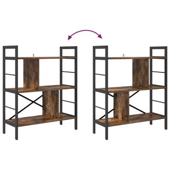 Bücherregal Geräucherte Eiche 75 x 30 x 91 cm Holzwerkstoff