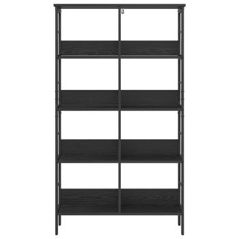 Bücherregal Schwarz Eichen-Optik 82 x 32 x 144,5 cm