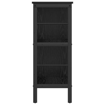 Bücherregal Schwarz Eichen-Optik 82 x 32 x 79 cm Holzwerkstoff