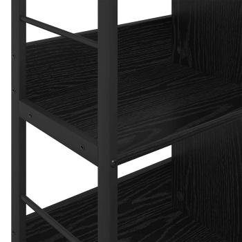 Bücherregal Schwarz Eichen-Optik 82 x 32 x 79 cm Holzwerkstoff