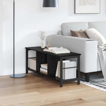 ARDEBO.de - Bücherregal Schwarz Eichen-Optik 102 x 32 x 40,5 cm