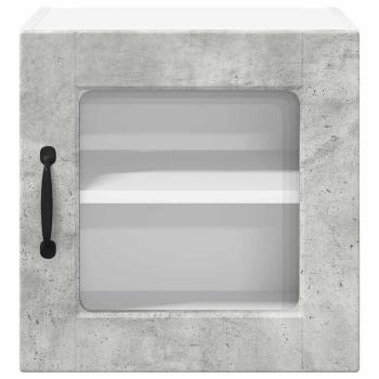 Küchenwandschrank mit Regal 2 pcs Beton Grau 40 x 31 x 40 cm