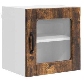 Wandglasvitrine PORTO 2 stk. Geräucherte Eiche Holzwerkstoff