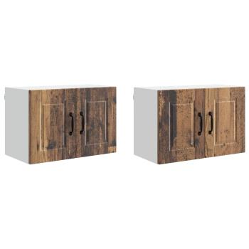 Küchenwandschrank 2 pcs Altholz 60 x 31 x 40 cm Holzwerkstoff