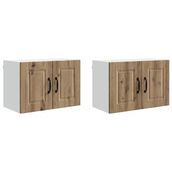 Küchenwandschrank mit Regal 2 pcs Artisan-Eiche 60 x 31 x 40 cm