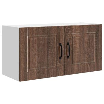 Küchenwandschrank mit Regal Braun Eichen-Optik 80 x 31 x 40 cm