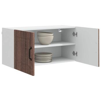 Küchenwandschrank mit Regal Braun Eichen-Optik 80 x 31 x 40 cm