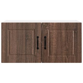 Küchenwandschrank mit Regal Braun Eichen-Optik 80 x 31 x 40 cm
