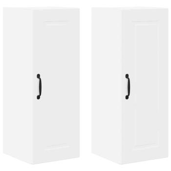 Küchenwandschrank 2 pcs Weiß 30 x 31 x 80 cm Holzwerkstoff