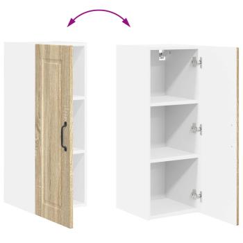 Küchenwandschrank mit Regal 2 pcs Sonoma-Eiche 30 x 31 x 80 cm