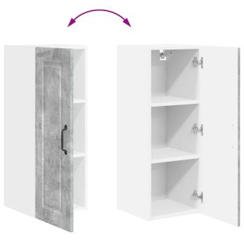 Küchenwandschrank Beton Grau 30 x 31 x 80 cm Holzwerkstoff