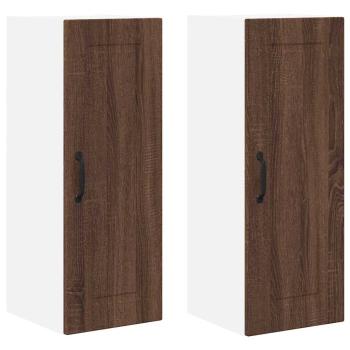 Küchenwandschrank 2 pcs Braun Eichen-Optik 30 x 31 x 80 cm